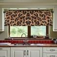 thumbnail image 3 of Yayeee Kitchen Curtains Tier Set of 2 Light Filtering 57"x36" Over Sink Window Panels, Leopard Pattern, 3 of 7