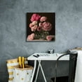 thumbnail image 4 of Epic Graffiti 'Rose And Peony Dark Duet' by Leah McLean Giclee Canvas Wall Art, 18"x18", 4 of 6