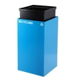 thumbnail image 4 of 29 Gallon Trash/Recycling Cans, Steel, Blue Recycling Can with Mixed Lid, 4 of 4