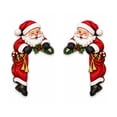 thumbnail image 3 of Qocolcyl Christmas Santa Door Frame Corner Decor, 2PCS Wooden Holiday Corner Sign, Window Mantel Cabinet Frame Ornament, Xmas Indoor Outdoor Home Wall Decor, Holiday Party Decoration, 3 of 7