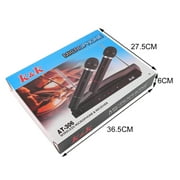Professional Portable 2pcs Kalaoke Wireless Microphone System for Singing with Mic Receiver Dual Band