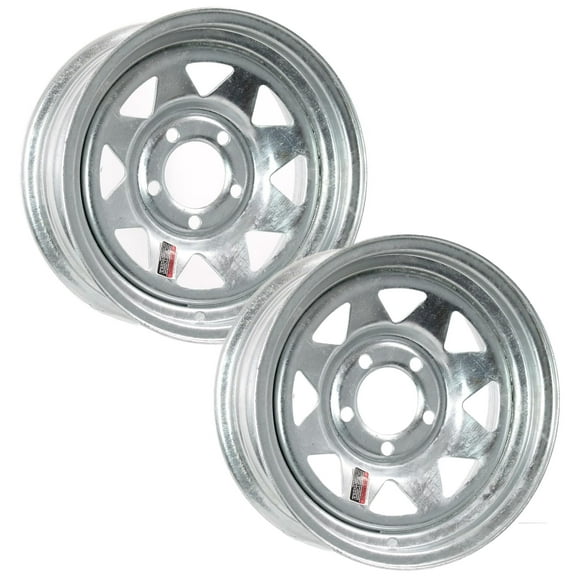eCustomrim 2-Pack Boat Trailer Rims Wheels 14" 14X6 5 Lug Hole Bolt Galvanized Spoke