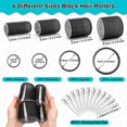 thumbnail image 3 of Hair Curlers 36 Pcs Set with 24Pcs 4 Sizes and 12 Clips for Long Medium Short Thick Hair, Black, 3 of 4