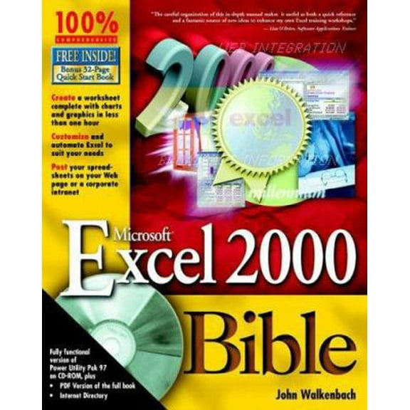 Pre-Owned Microsoft Excel 2000 Bible [With *] (Paperback) 0764532596 9780764532597