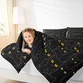 thumbnail image 4 of jejeloiu Black Cat Yellow Eyes Twin Comforter Sets Kids,Spooky Kitten Pattern Bedding Set For Girls,Reversible,2 Pieces, 4 of 8