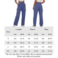 thumbnail image 2 of Pantalones casuales Cintura elástica Ajuste holgado Traje diario de talla grande para mujer Ygjytge Azul oscuro T M para Mujer, 2 of 6