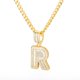 thumbnail image 1 of Collar con letras iniciales de Bling Savage para mujer, colgante de acero inoxidable 26 AZ, collar de cadena de hielo brillante, joyería de Hip Hop para hombres Tan Jianjun  unisex, 1 of 2