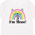 thumbnail image 4 of Inktastic 3rd Birthday Rainbow 3 Year Old Girl Girls Long Sleeve Toddler T-Shirt, 4 of 5
