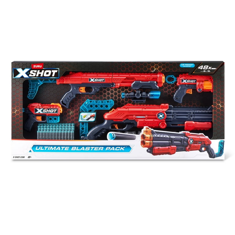 XSHOT ガン セット XSHOT Excel Ultimate Shootout Pack 4 Blasters 6 Cans (48