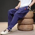 thumbnail image 2 of Pantalones ajustados de otoño e invierno para hombre, pantalones deportivos lisos, ajustados, recortados, pantalones deportivos para hombre, mallas, estéticas, sexys, sexys, sueltos, 2 of 5
