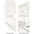 thumbnail image 4 of COOFANDY Men's Cotton Linen Harem Pants Drawstring Casual Cropped Trousers Lightweight Loose Beach Yoga Pants with Pockets, 4 of 5