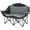Black, variant on LiteHaven Two Person Folding Camping Chair, Double Loveseat with Cup Holders, 600D Oxford for Hiking, Fishing, Gatherings,Green