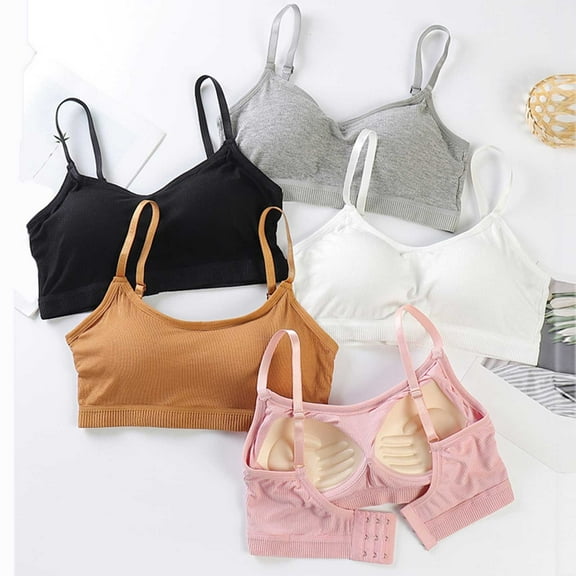 TOOYOU Girls Training Bra Strappy Scoop Neck For Teens Kids Yoga Sports Comfort Dance Crop Top