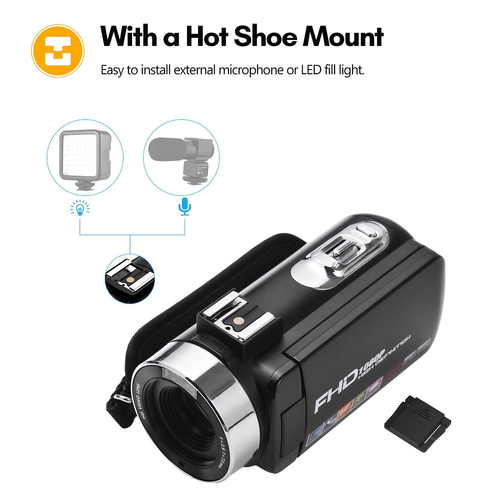 Camcorder,Camera 1080p Video 2pcs Batteries With Batteries 18x 3.0 Batteries Inch Fhd Dv Inch Screen Dv 30mp Dv Batteries 30mp 18x -shake With 3.0 Inch -shake Remote 30mp Video Camera
