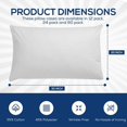 thumbnail image 2 of Linteum Textile White Polycotton Pillowcases – Queen/Standard Size, T-180 (12 Pack), 2 of 6