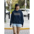 thumbnail image 2 of Dubai Bronze Banner Hoodie Women -Image by Shutterstock, Female Small, 2 of 4