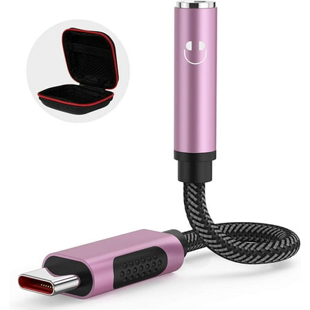 USB C to 3.5 mm Audio Adapter for Galaxy S25/S24 Type C to Headphone Aux Jack Dongle 24bit/96kHz HiFi DAC Cable Cord for iPhone 17 16 15 Plus/Pro Max iPad A16, Galaxy S23 S22 S21 Ultra, Pixel 9