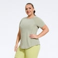 thumbnail image 4 of Women's Plus Size Shirts Short Sleeve Workout Shirts Quick Dry T-Shirts Loose Fit Tunic Tops for Athletic Yoga Running, 4 of 7