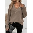 thumbnail image 4 of Ushdele Chic Solid V-Neck Sweater | Drop Shoulder Comfort | Women's Must-Have, 4 of 8