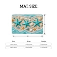thumbnail image 4 of FJPT Non Slip Flannel Floor Mat Kitchen Mat Starfish Seashell Beach Design For Bathroom Kitchen Bedroom Decor 24x16 inch, 4 of 5