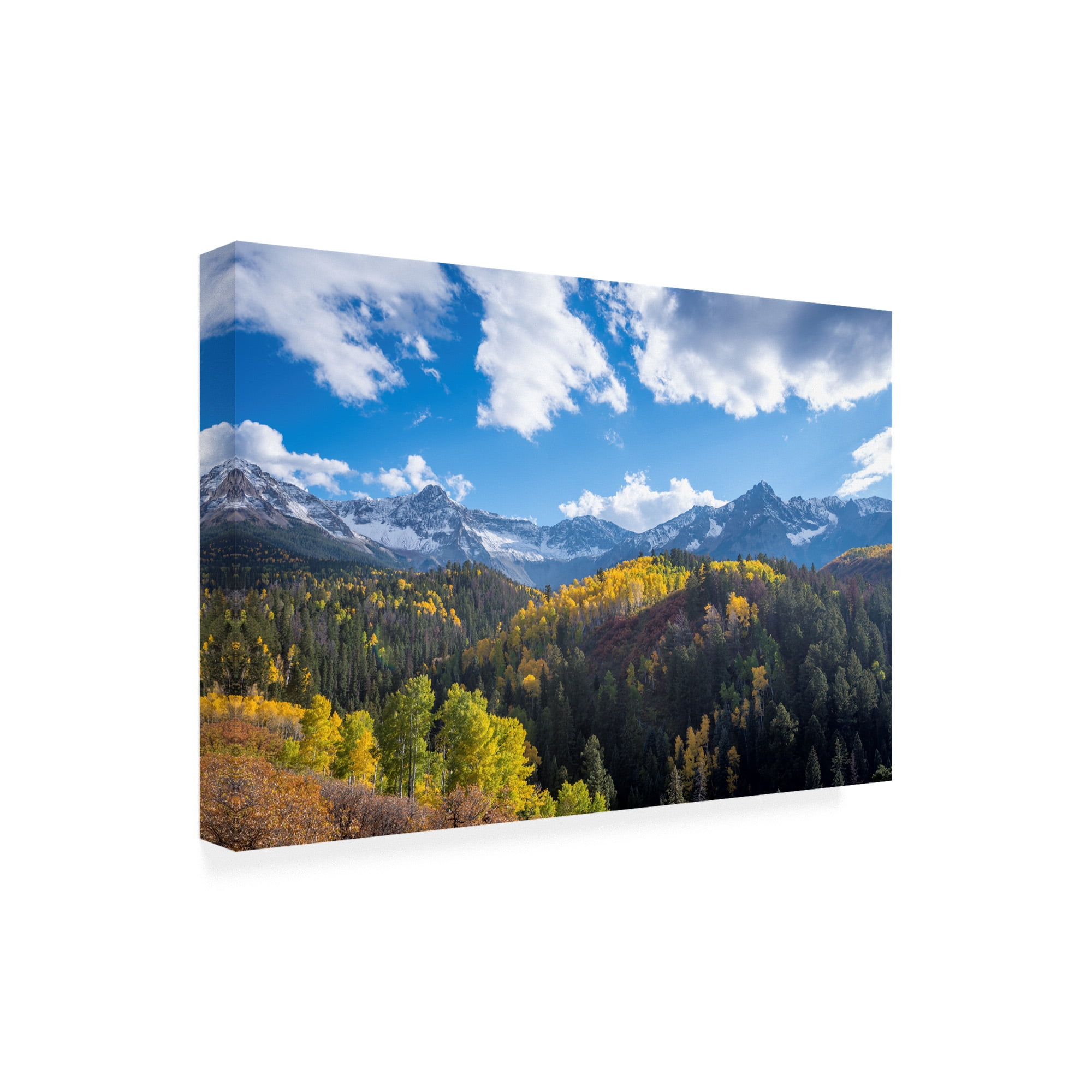 Trademark Fine Art 'Sun And Mountains' Canvas Art by Dan Ballard