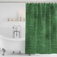 thumbnail image 2 of Dark Green Shower Curtain Set - Long 72" x 84" Washable Bathtub Curtain with 12 Hooks, Farmhouse Linen Texture Waterproof Fabric Stall Shower Curtains for Bathroom/Bathtub Décor, 2 of 8