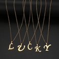 thumbnail image 4 of Collar de acero inoxidable 316L para mujer, colgante con 26 letras de la A la Z, inicial minimalista, alfabeto grande, regalo de joyería, 4 of 4