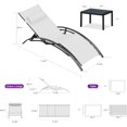 thumbnail image 6 of PURPLE LEAF Patio Oversize Chaise Lounge Chair Set with 2 Side Table Outdoor Pool Adjustable Recliner Chairs for Outdoor Beach Poolside Sunbathing Tanning Lounger，White, 6 of 9