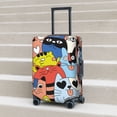 thumbnail image 2 of Lsque Funny Cats Printed Luggage Cover, Travel Luggage Protector,Scratch and Dirt Resistant, Fits 18-32 Inch Luggage - Medium, 2 of 9
