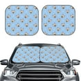 thumbnail image 2 of Fotbe Cute French Bulldog 2-Piece Car Windshield Sun Shade | Sun Blocker for Car Windshield | Foldable Automotive Interior Accessories for Sun Protection-Small, 2 of 7