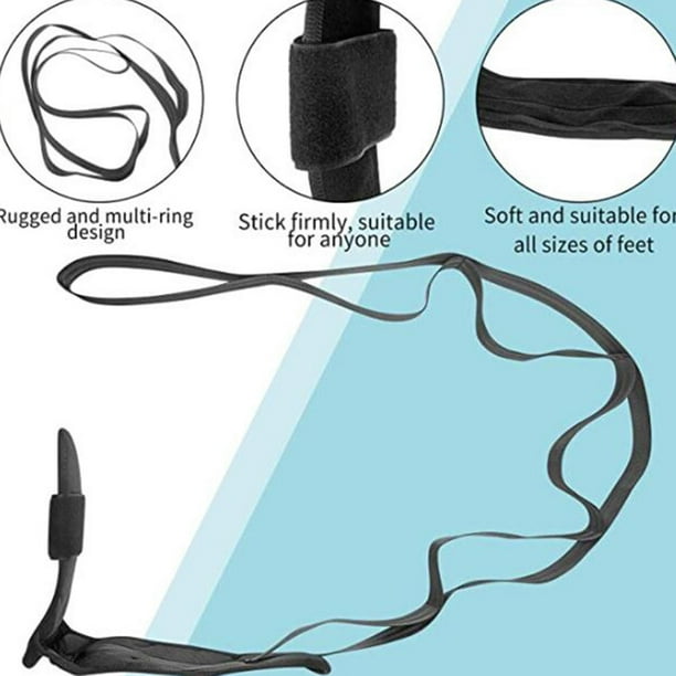 Juego de estiramiento de pies y correa elástica de 6 bucles de múltiples bucles, no elástico para fascitis plantar física, Pilates, danza, entrenadore Baoblaze bandas elásticas de correa de yoga
