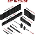 thumbnail image 4 of CASOMAN 3/8" Drive Impact Socket Set, 49 Piece Standard SAE and Metric Sizes (5/16-Inch to 3/4-Inch and 8-22 mm), 6 Point, Cr-V Steel Socket Set, 4 of 9