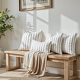 thumbnail image 6 of Decorative Black and White Throw Pillow Covers 20x12 Set of 2, Striped Textured Farmhouse Pillow Covers, Soft Chenille Cushion Covers for Couch Sofa Bed Home Decor, 6 of 6