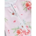 thumbnail image 6 of Bagilaanoe 6M-4T Baby Girl One Piece Swimsuits Kids Zipper Rush Guard Swimshirts Quick Dry Long Sleeve Swim Shirt Toddler Swimwear Bathing Suit Ruffled Beachwear, 6 of 8
