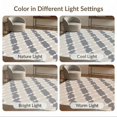 thumbnail image 7 of ODIKA 9'x12' Grey Cream Trellis Geometric Design Washable Area Rug Modern Interlocking Shapes Pattern Non-Shedding, Easy Care for Master Suite, California King, Under Bed, 7 of 7