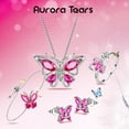 thumbnail image 3 of July Birthstone Jewelry Sets Ruby Red Butterfly 925 Sterling Silver CZ Fine Necklace Earrings Ring Bracelet Women Birthday Mother's Day Gifts, 3 of 12