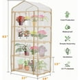 thumbnail image 2 of Garden 4-Tier Greenhouse – for Indoor Outdoor Gardening Hot House w/ Zippered Cover and Metal Shelves for Growing Vegetables, Flowers and Seedlings (PLGH704OWP), 2 of 9