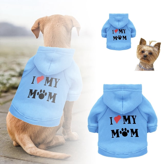 Fleece Cloth Hooded Dog Sweater - Polyester Autumn/Winter Pet Clothes, Warm Comfortable Wear for Dogs/Cats Festive Occasions