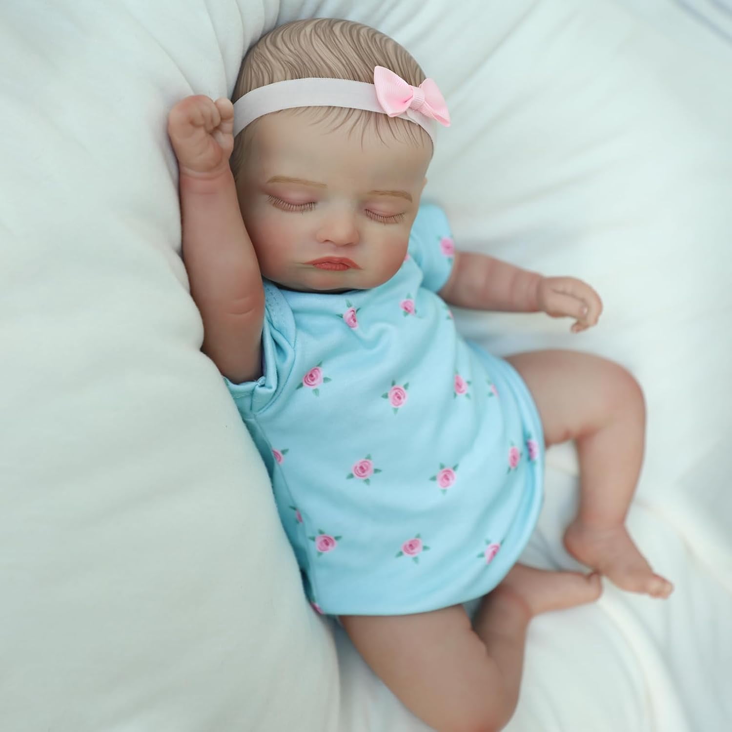 Lifelike Reborn Baby Dolls-20 inch Sleeping Realistic Newborn Baby Dolls, Soft Body with Feeding Toy