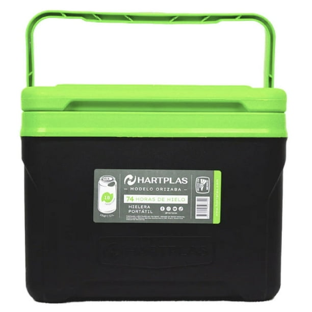 Hielera Hartplas Orizaba Capacidad 13 Qt 12.3 Litros Verde M