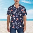 thumbnail image 2 of JUNZAN Watercolor Stars Pattern Hawaiian Shirt for Men,Summer Beach Casual Short Sleeve Button Down Shirts-Medium, 2 of 5