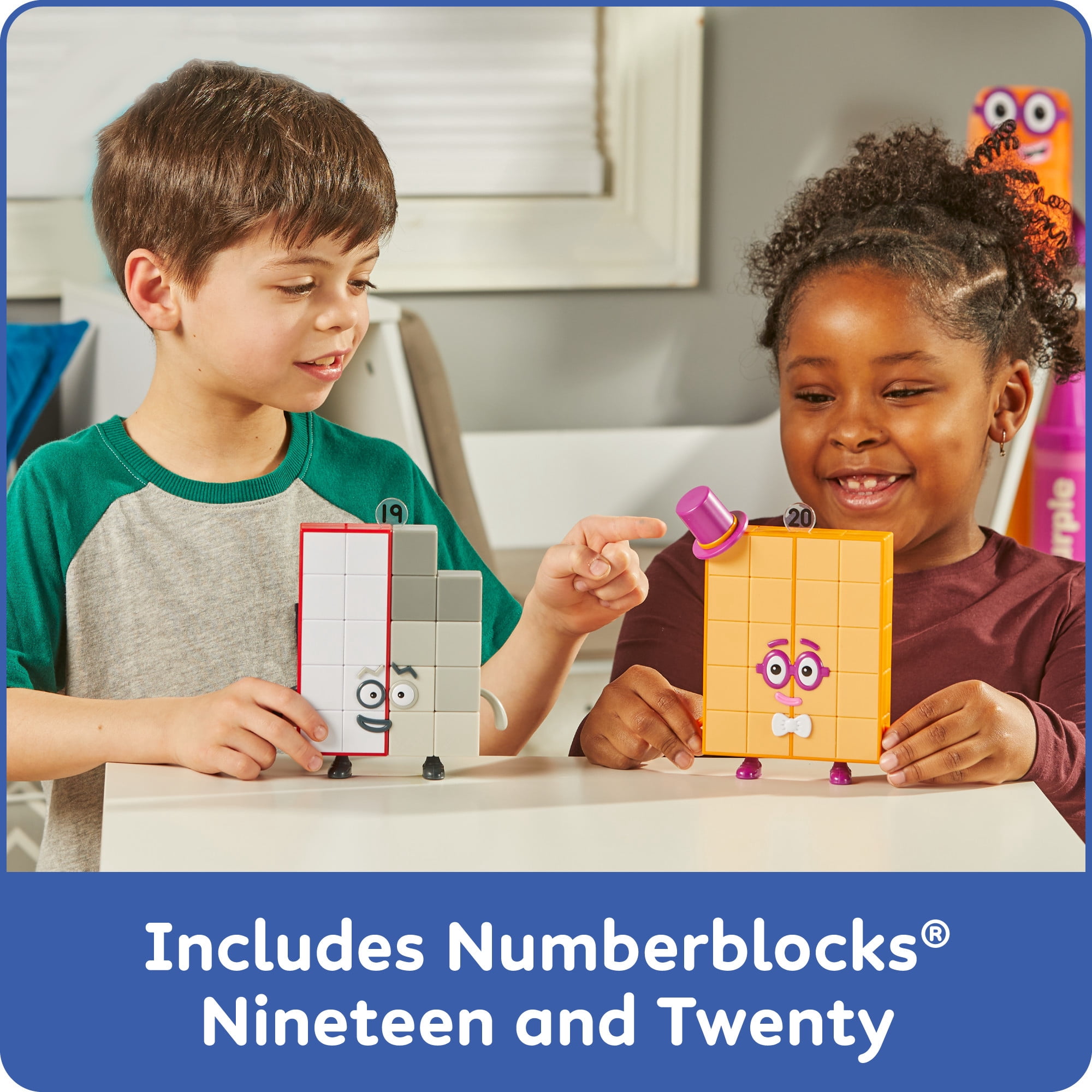 hand2mind Numberblocks Friends Nineteen and Twenty Figure pack, 3+