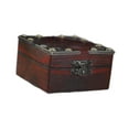 thumbnail image 3 of Caja de , caja de madera multifuncional, portátil, para escritorio, para guardar joyas, decorativa, con cerradura para anillos y baratijas., 3 of 8