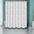 thumbnail image 2 of MiReDe Shower Curtain 72" x 72" inches with 12 Plastic Hooks, Washable, Geometric, 2 of 5