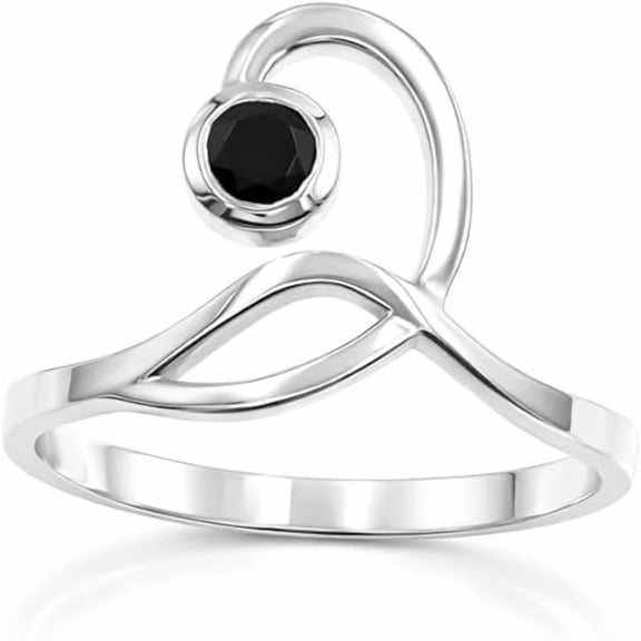 Earth Gems Black Onyx Ring - Sterling Silver Designer Ring for Women