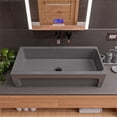 thumbnail image 5 of Pemberly Row 36" Grey Matte Above Mount Fireclay Bathroom Trough Sink, 5 of 5