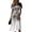 White, variant on Minjewel Ladies Floral Casual Fashionable Short Sleeve V-Neck Dress for Spring Summer Women's Daily Casual Wear,Black,M