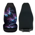 thumbnail image 4 of Uorisanigo Car Seat Cover, Universal Purple Butterfly Seat Cover Front Set, Flurry Front Auto Seats Covers Set Universal Car Accessories for Auto Trucks Van SUV, Pack of 2, 4 of 7