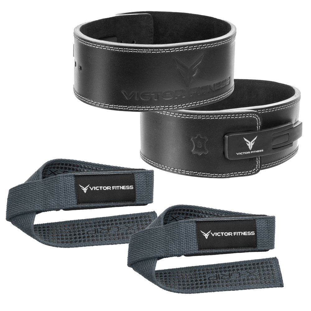 24 Padded Weightlifting Wrist Straps with X-Grip – Victor Fitness