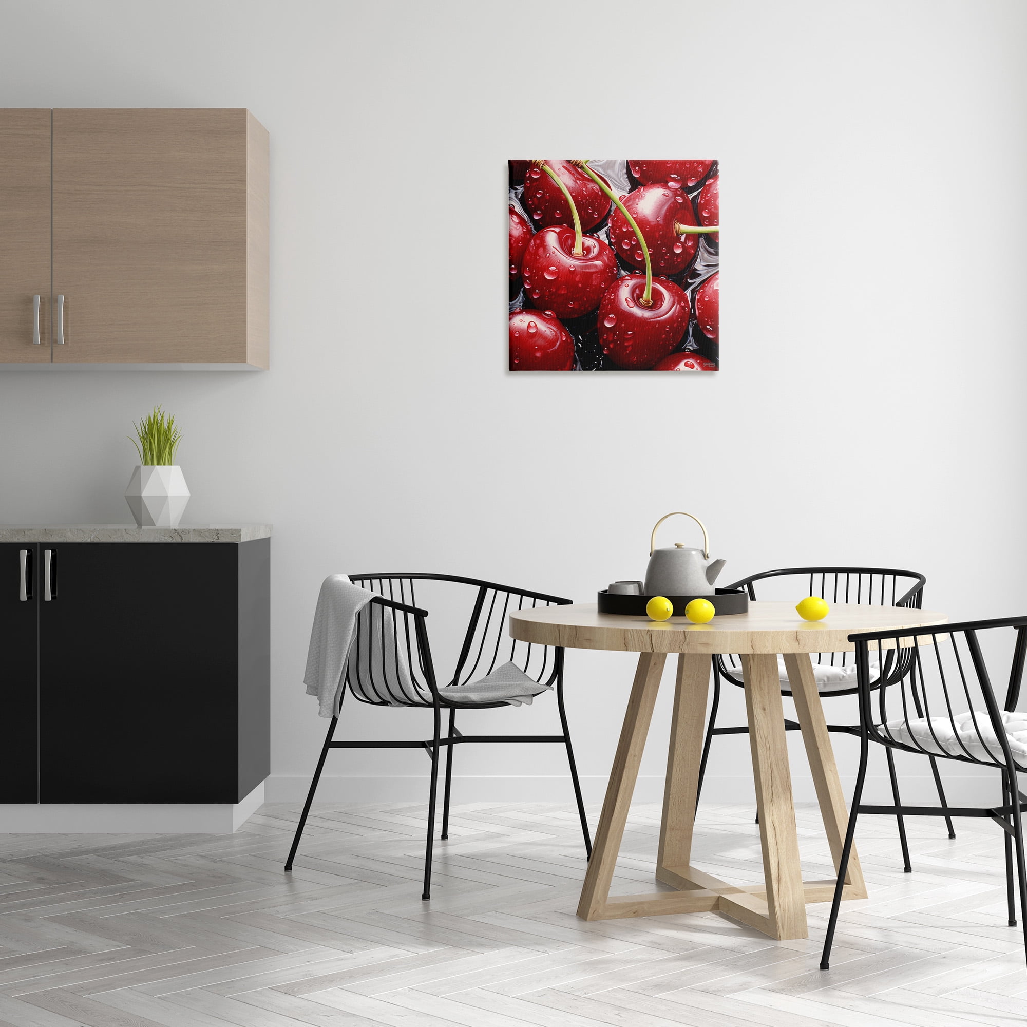 Stupell Industries Juicy Summer Cherries Food & Beverage Painting Gallery Wrapped Canvas Art Print Wall Art, 24 x 24